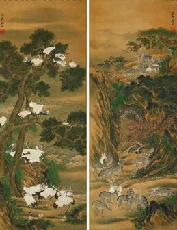 「仙台の近世絵画　対幅」